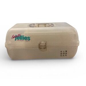 Vintage 1990s Caboodles Jellies Organizer Vanity Case Glitter w Mirror